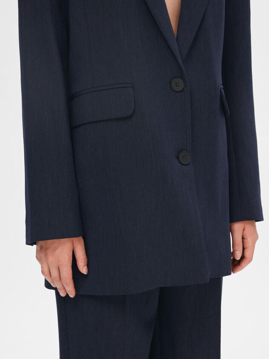 SLFRita LS Relaxed Blazer Dark Sapphire Melange
