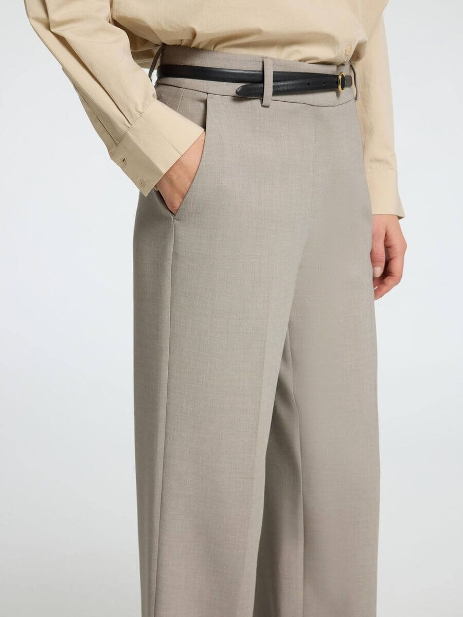 SLFRITA MW WIDE PANT MEL NOOS - Island Fossil