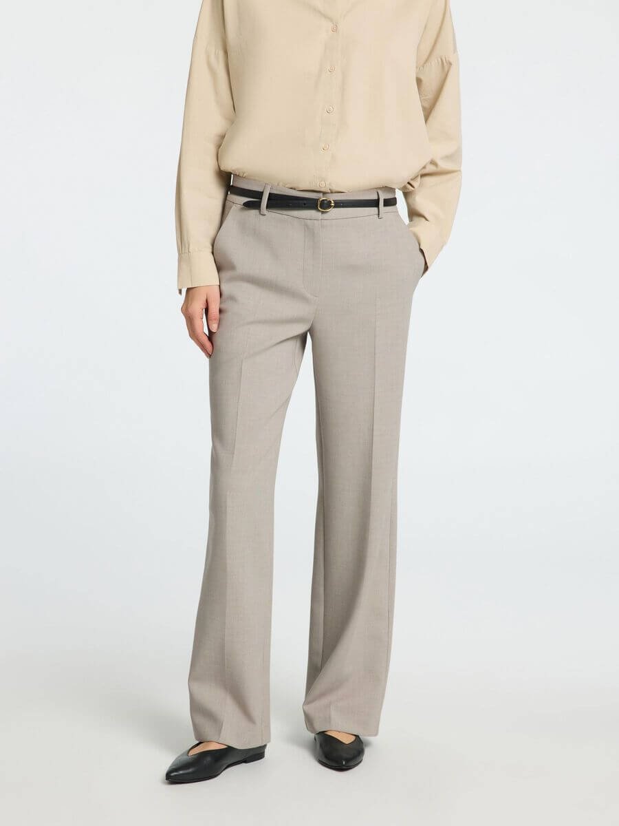 SLFRITA MW WIDE PANT MEL NOOS - Island Fossil