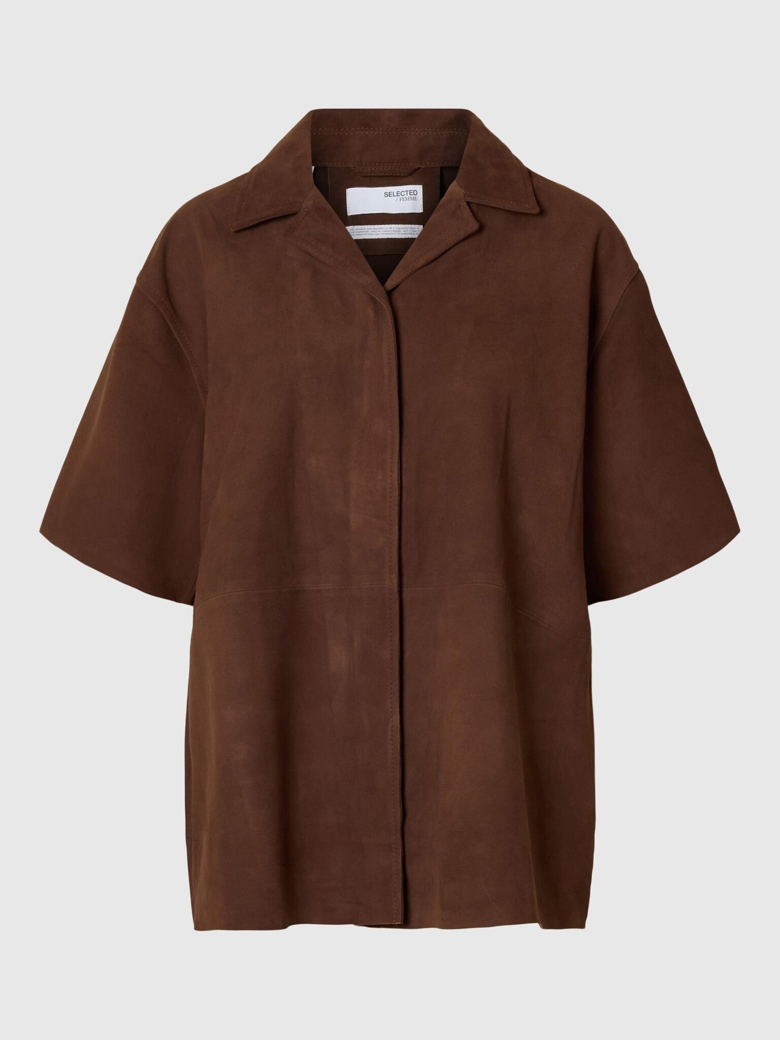 SLFSOPHIE MW SUEDE SHIRT - Chestnut