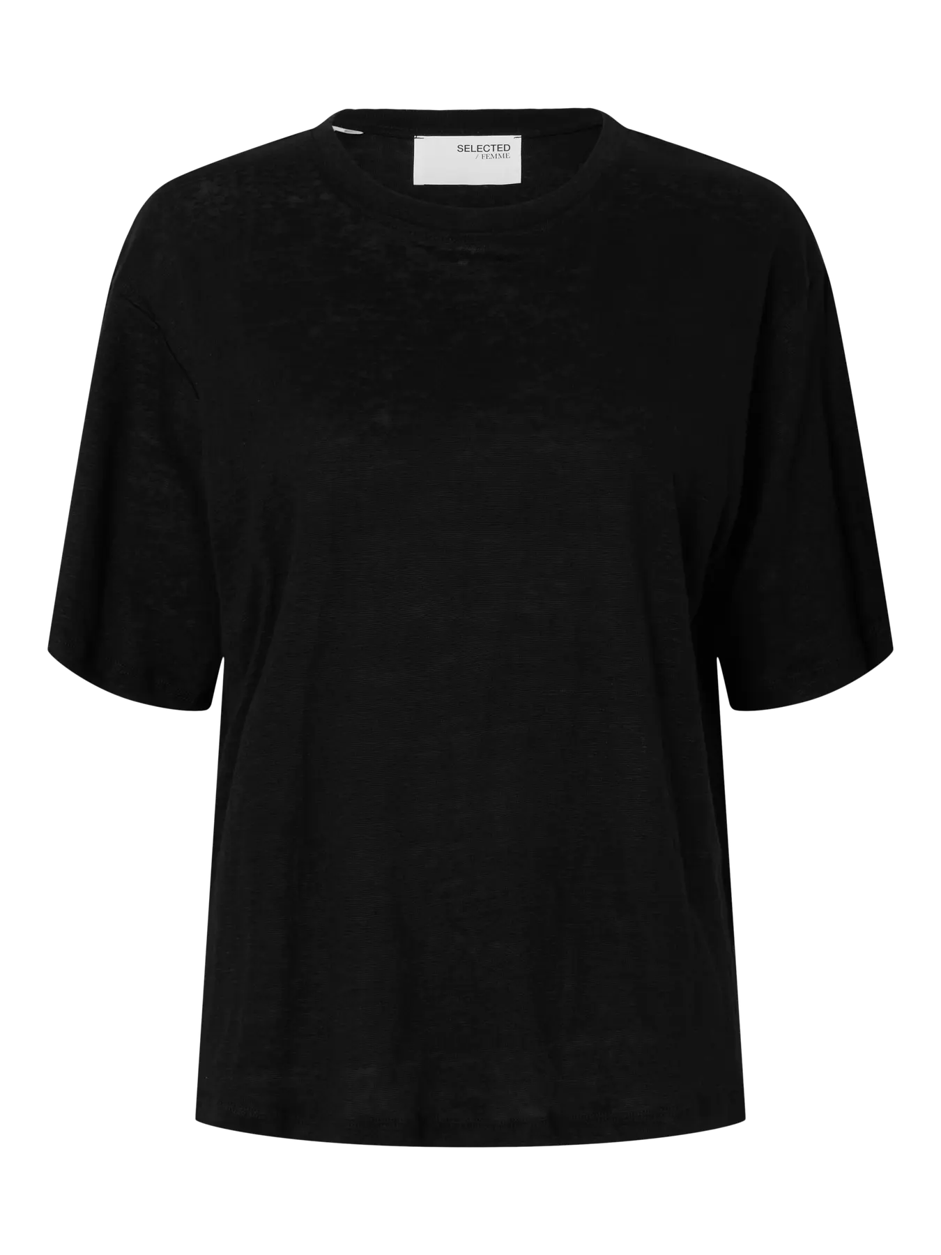 Vilja Linen SS Tee - Black