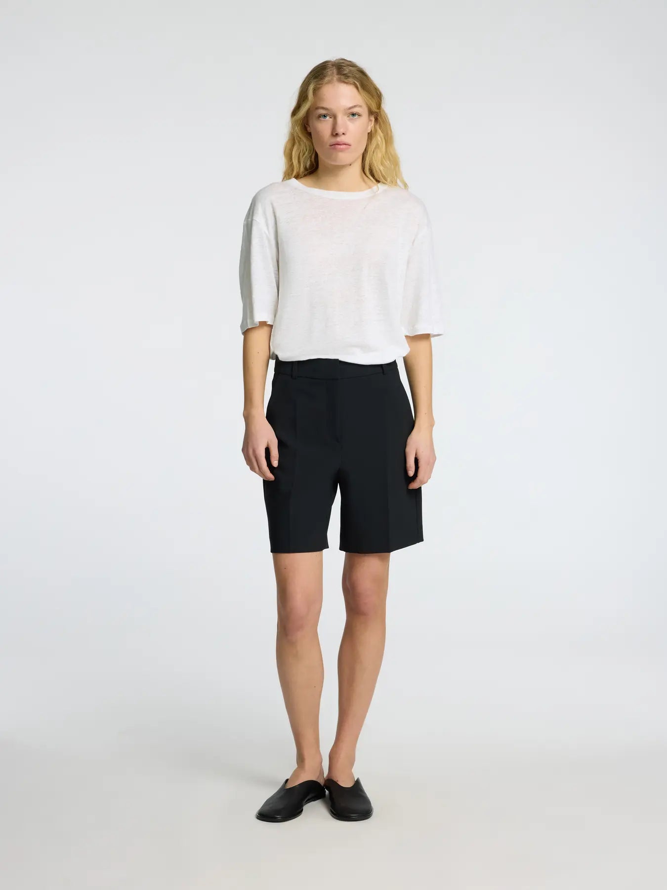 Vilja Linen SS Tee - Bright White