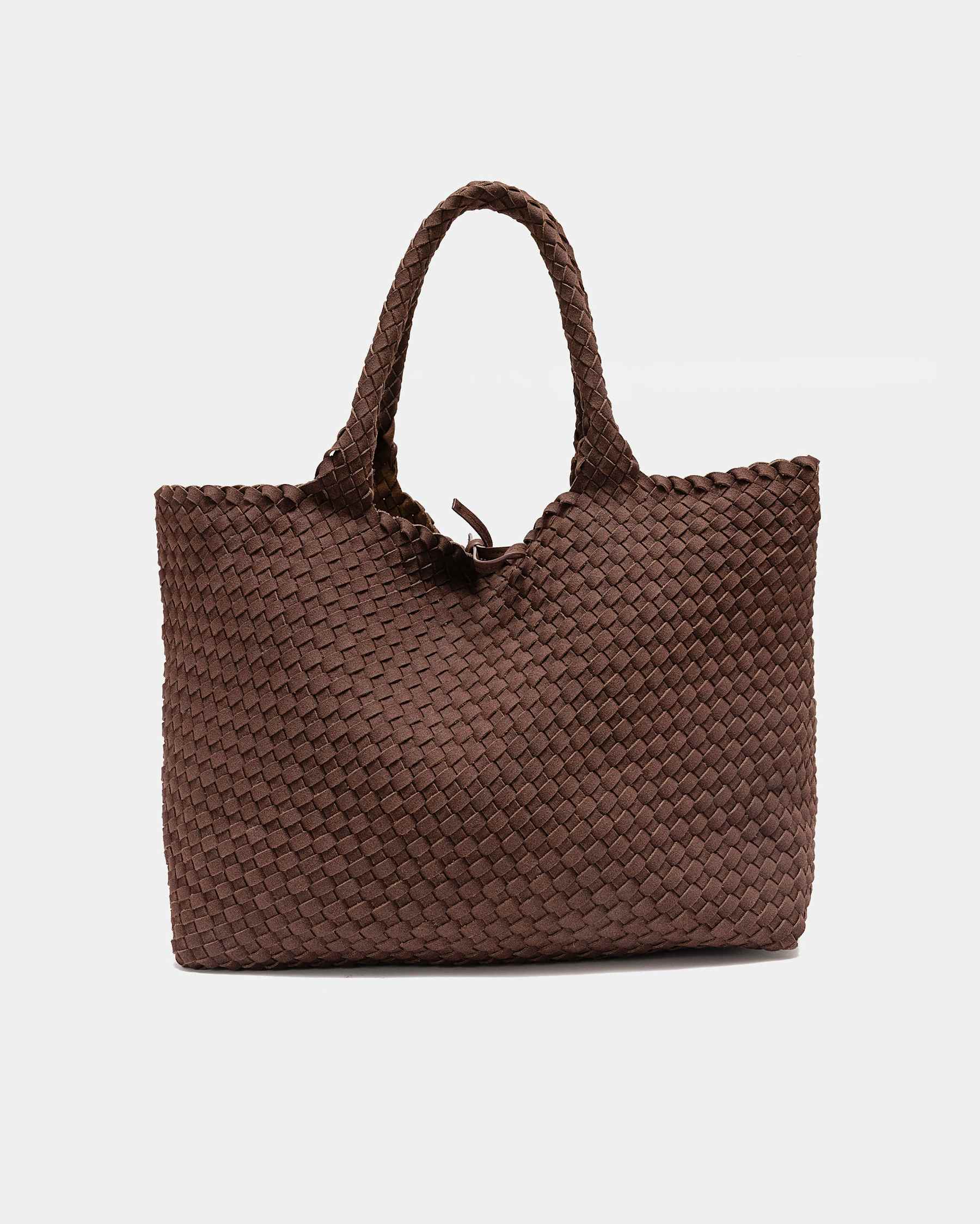 Mia Suede Soft Square Bag - Brown