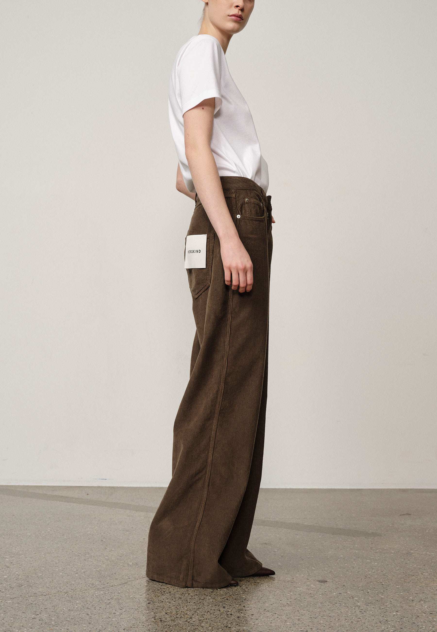 Kat Mid Waist Pants - Dark Olive