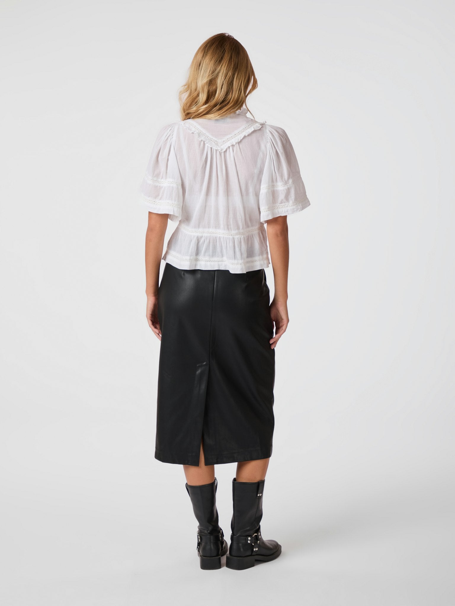 Evienne S Voile Top - White