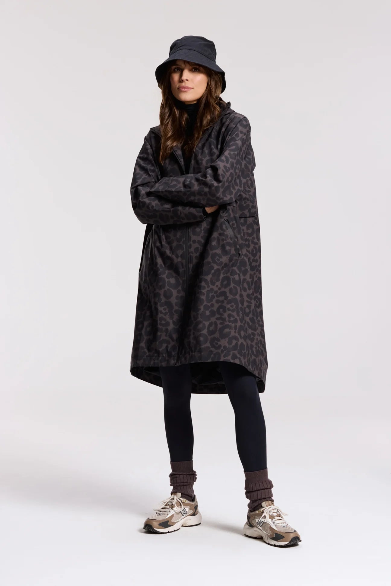 Romy Raincoat - Leopard Cacao