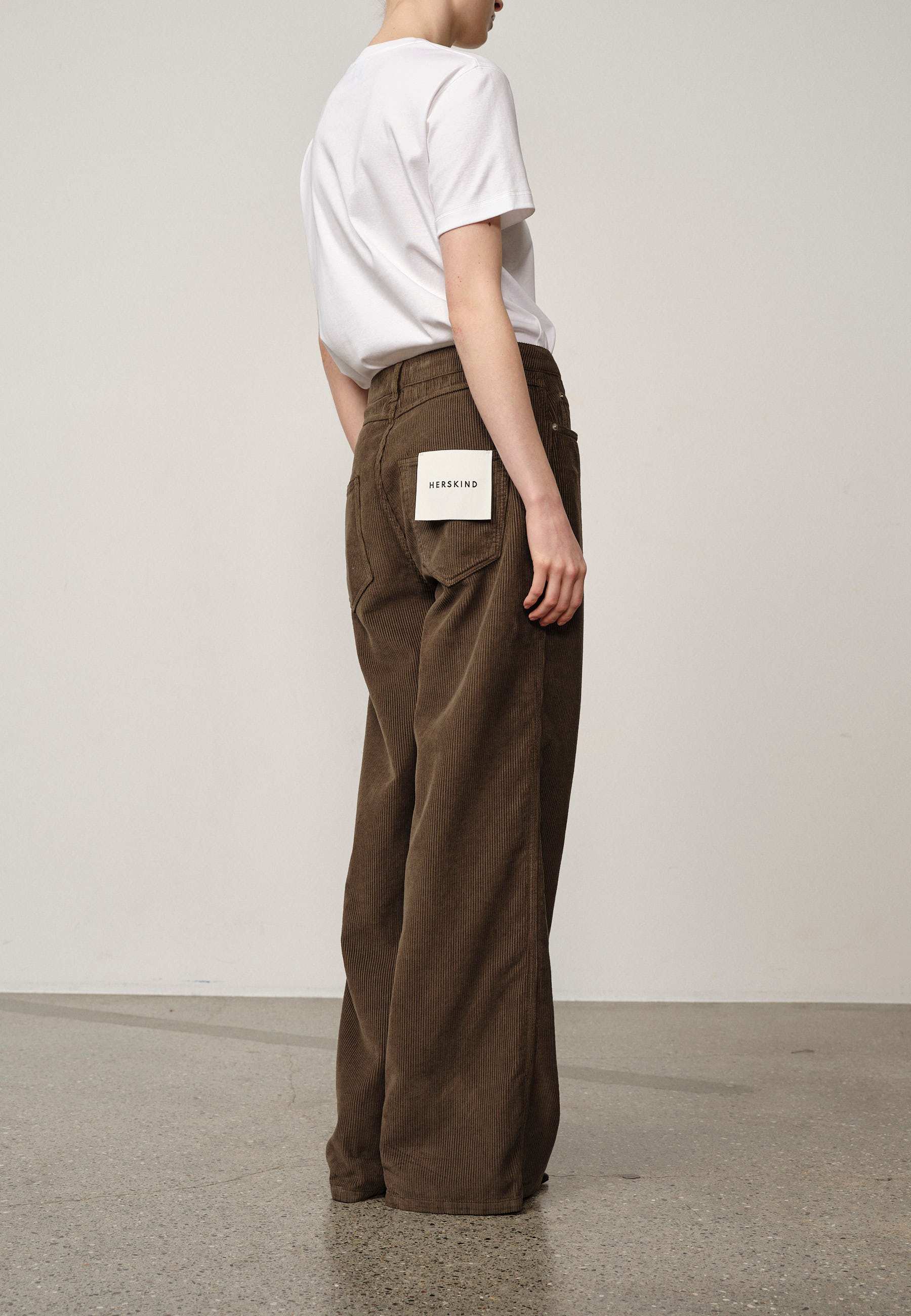 Kat Mid Waist Pants - Dark Olive