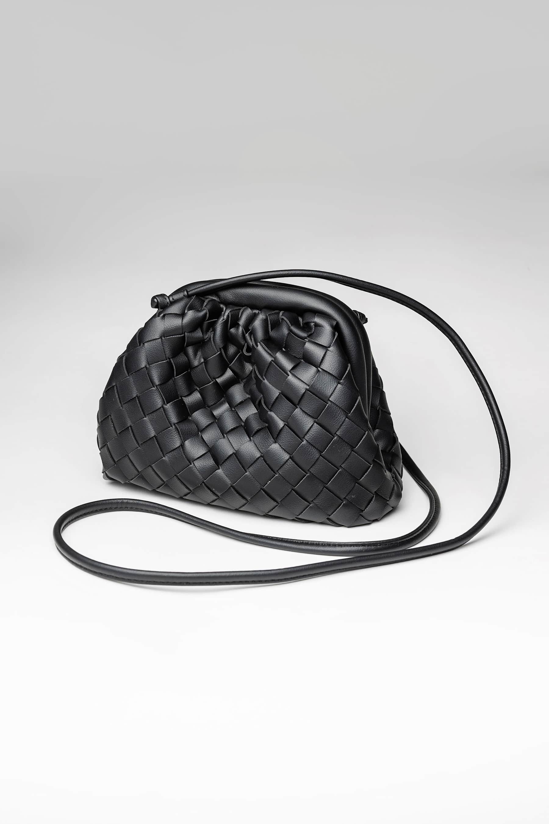 Dumpling Braided Bag - Black