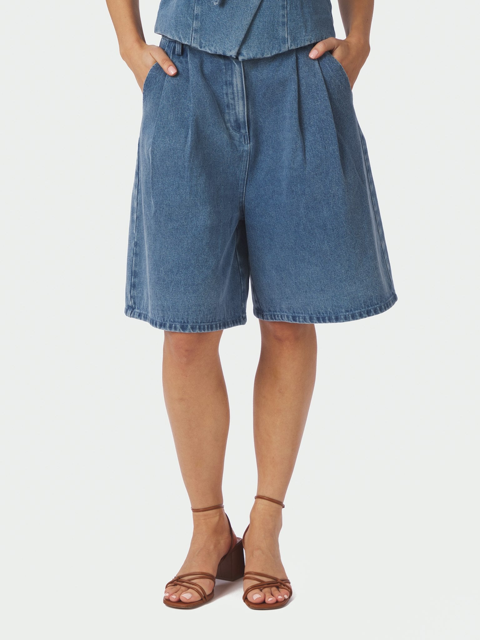 Rosel Denim Shorts - Blue