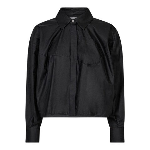 Sophie Din Coated Shirt - Black