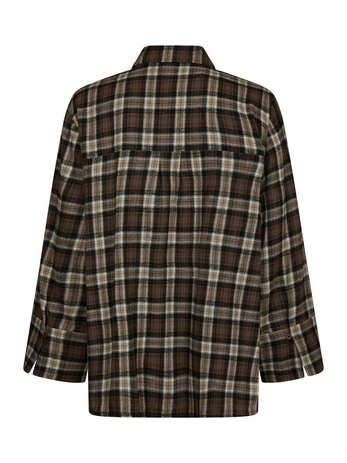 Dita Flannel Check Shirt - Dark Taupe