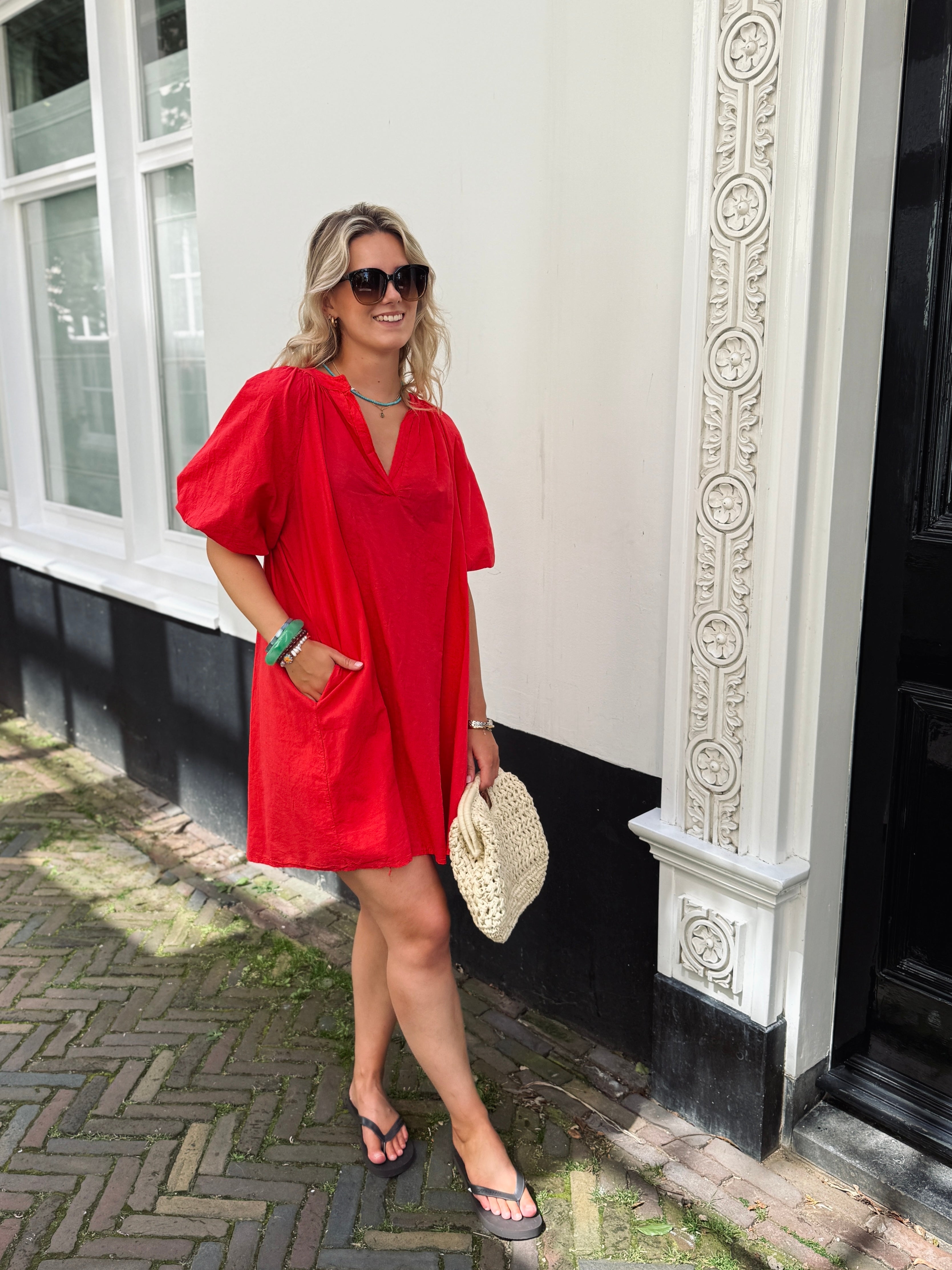 Red Summer Dress Look