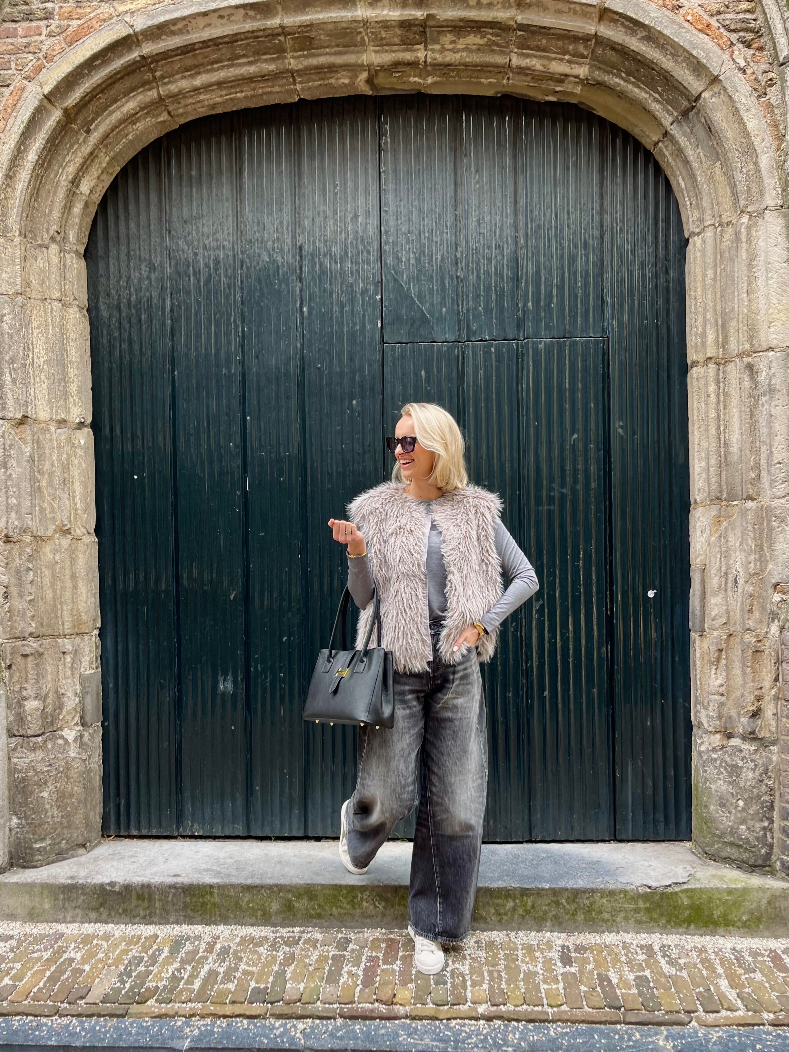 Grey fluffy look