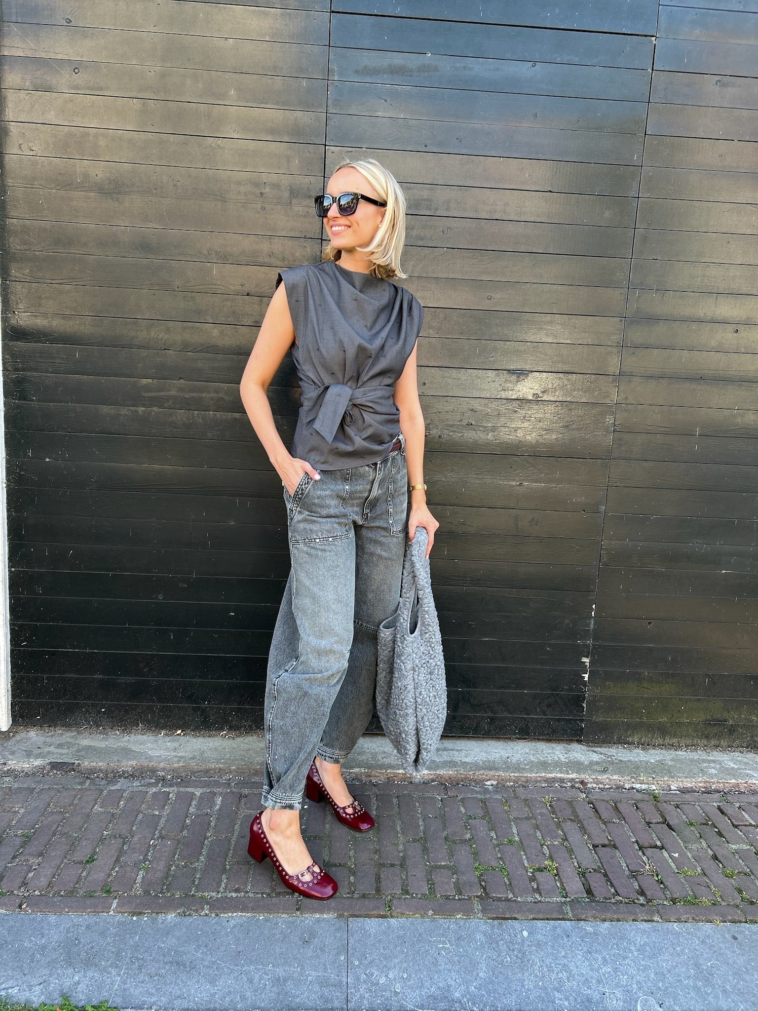 Grey city look