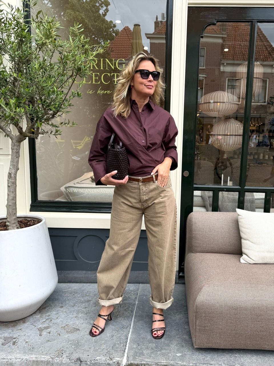 burgundy malene birger look