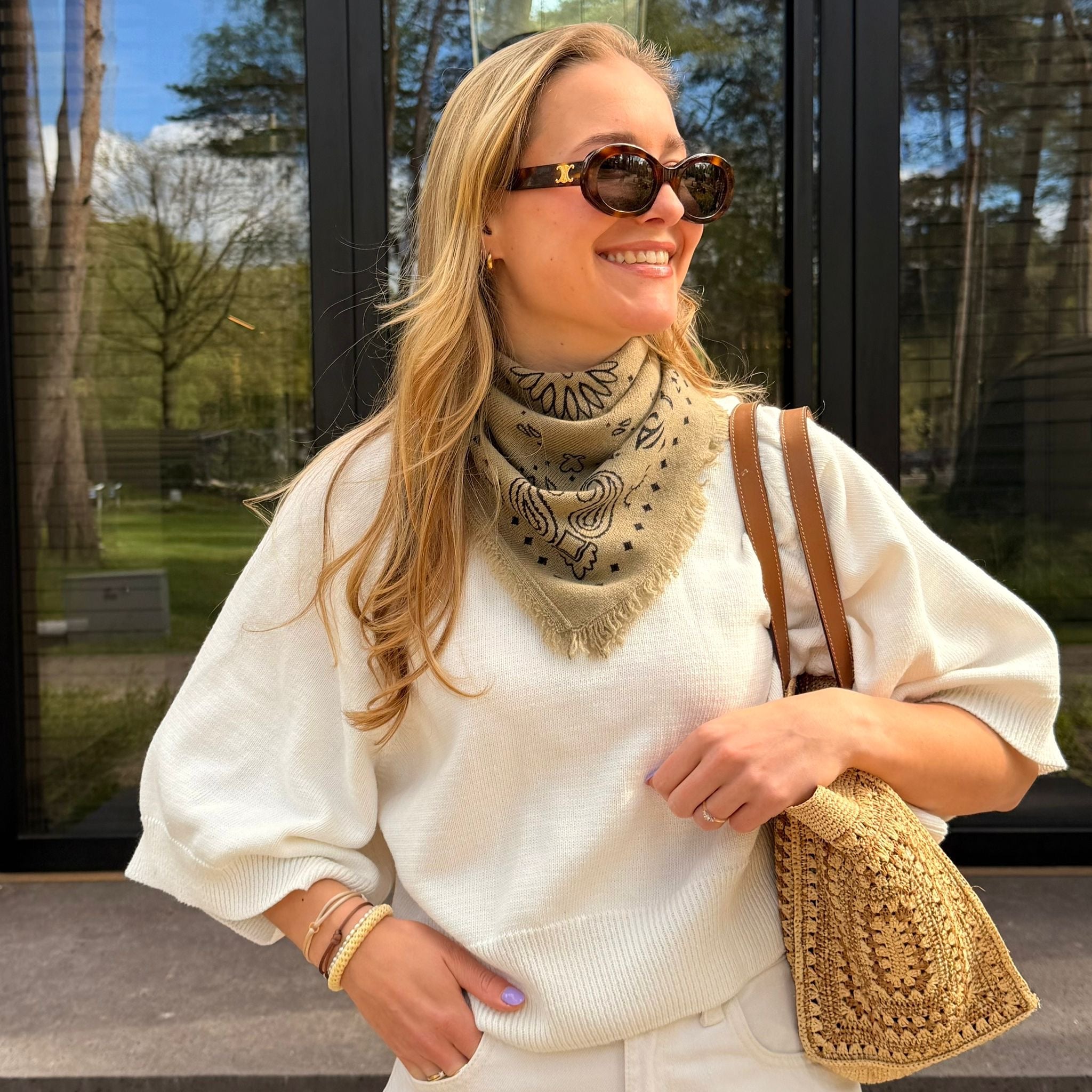 Cashmere Shawl - Khaki | PRE-ORDER LEVERING 21 MEI