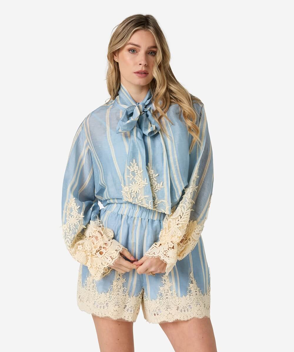 Tivina Blouse - Blu Lato