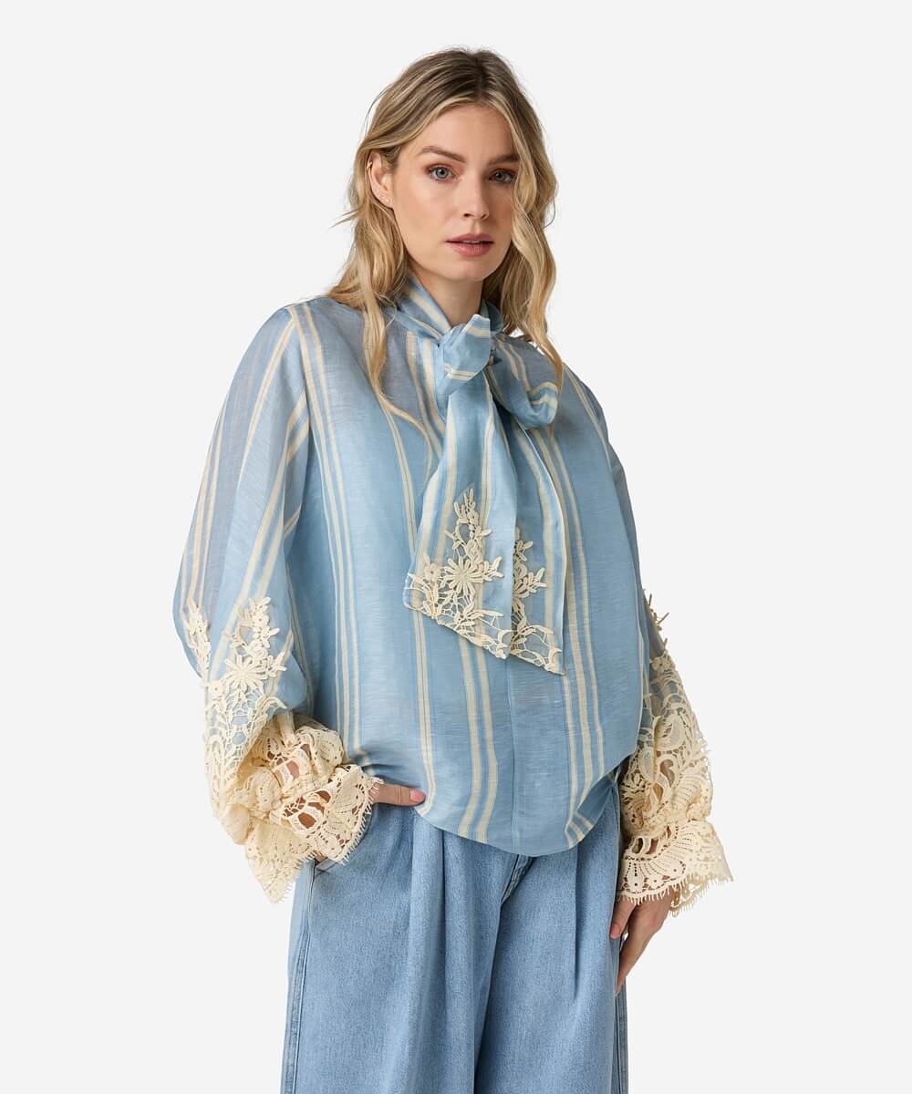 Tivina Blouse - Blu Lato