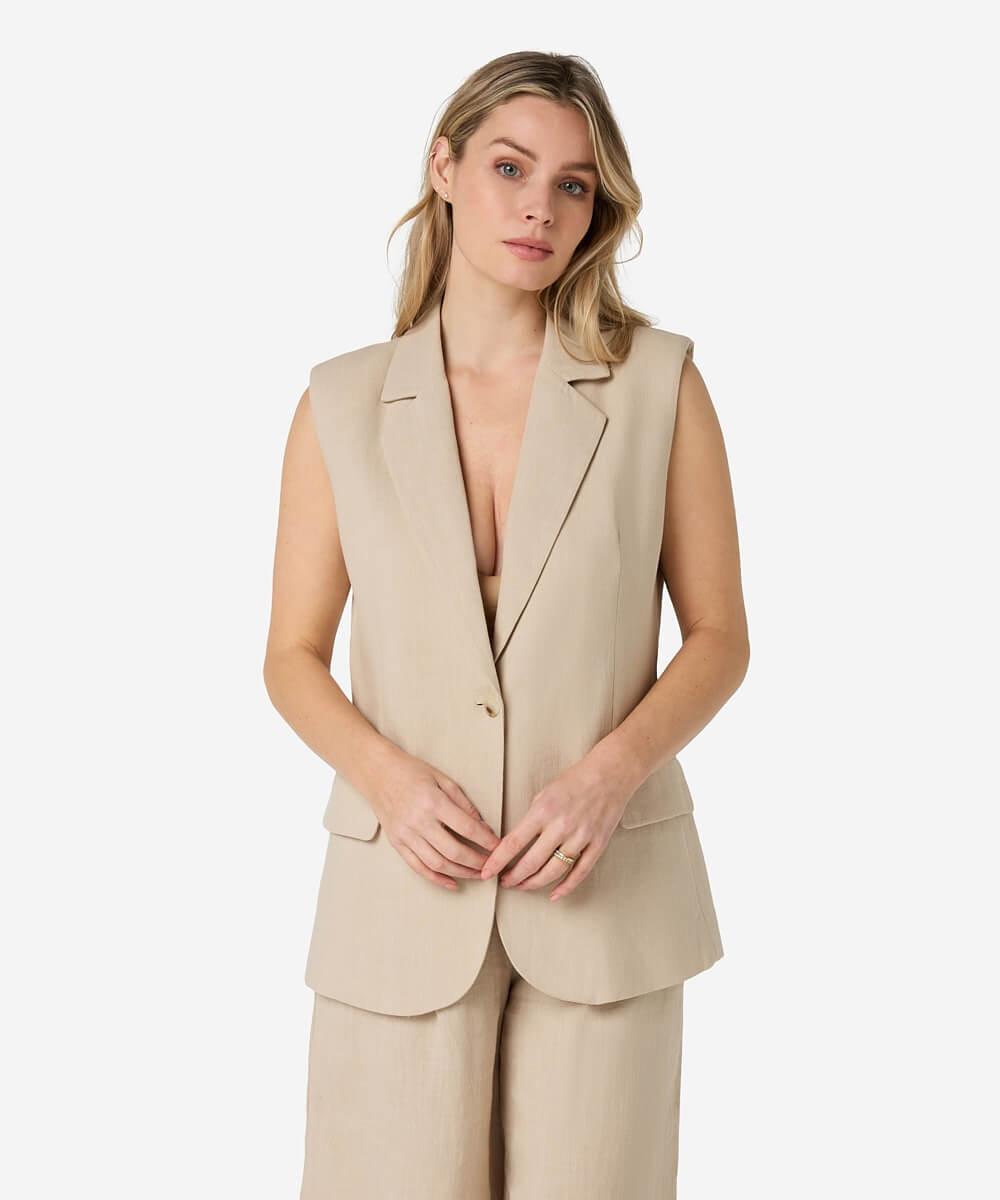 Tarika Gilet - Ostra Beige