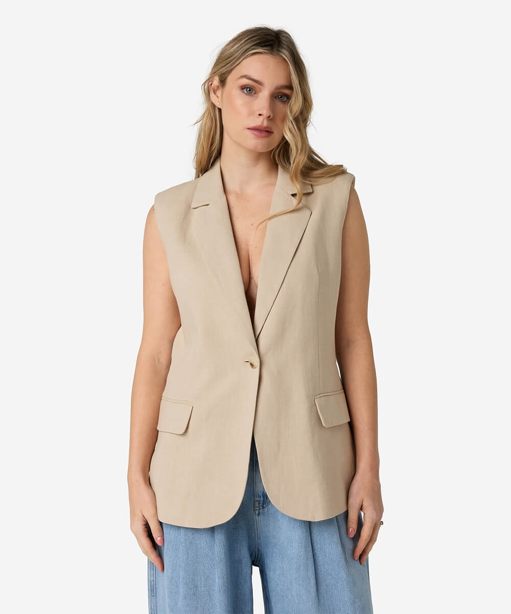 Tarika Gilet - Ostra Beige