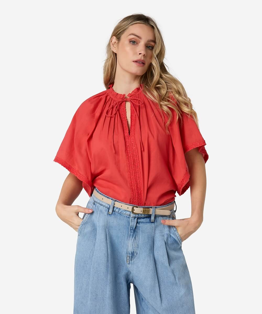 Tarina Blouse - Rosa Coral