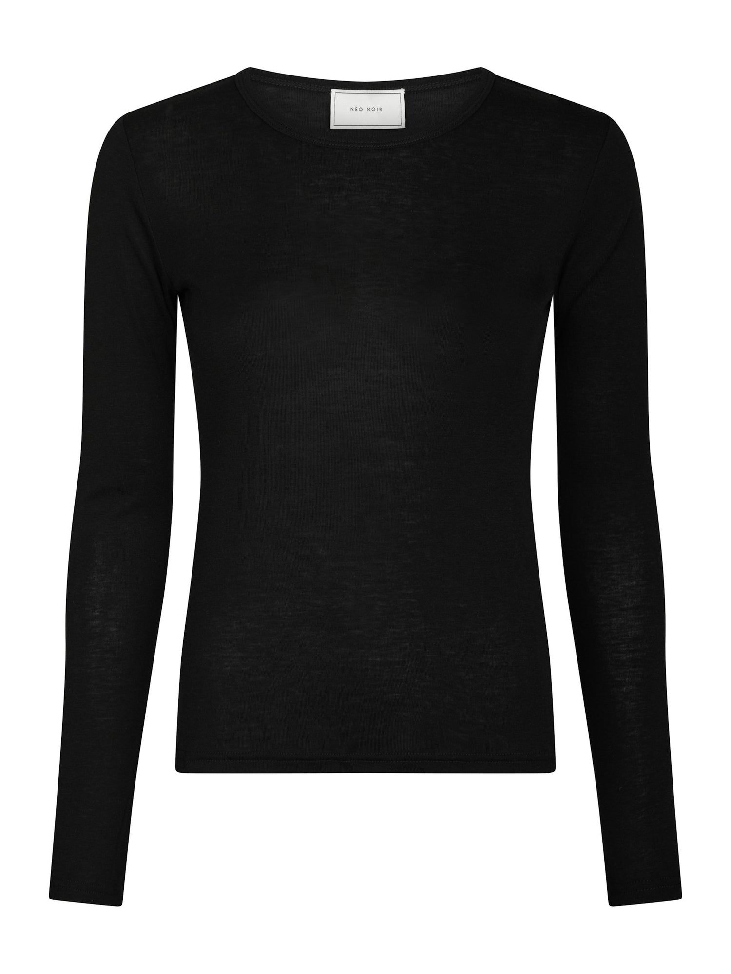Nella Fine Rib Blouse - Black