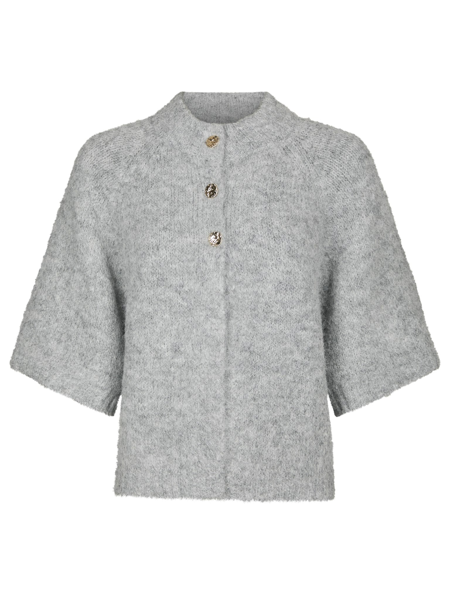 Benuta Fluffy Knit Cardigan – Grau meliert