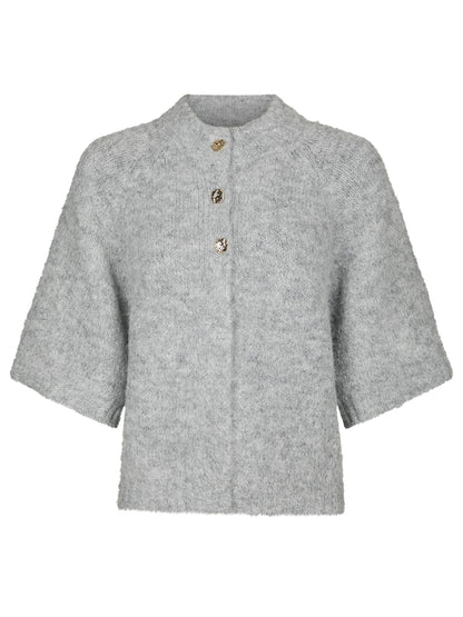 Benuta Fluffy Knit Cardigan – Grau meliert