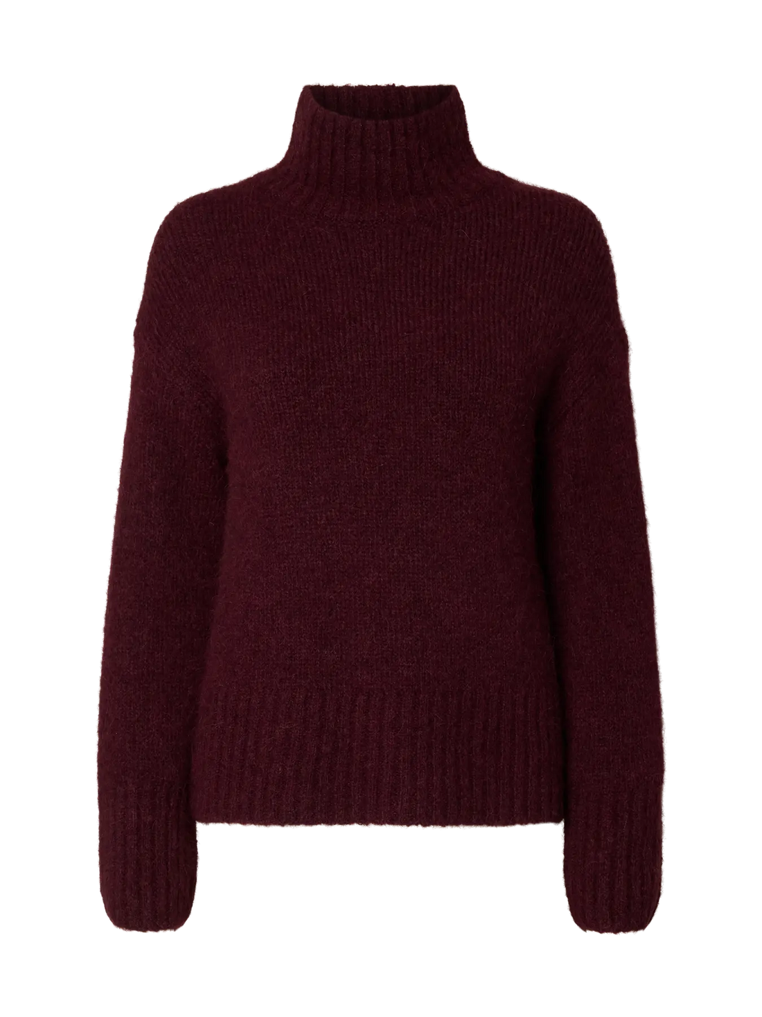SLFgabriella LS Knit High Neck - Fig