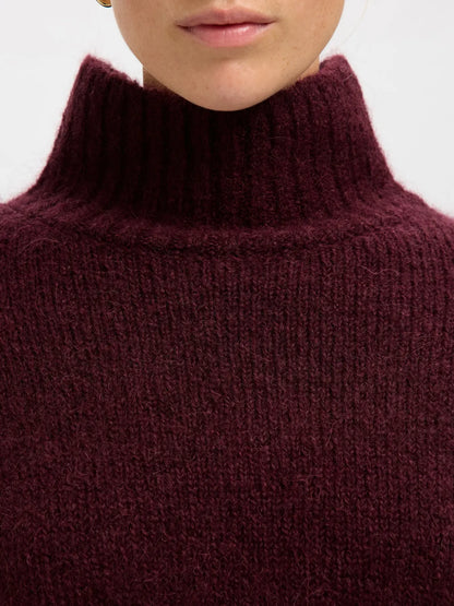 SLFgabriella LS Knit High Neck - Fig