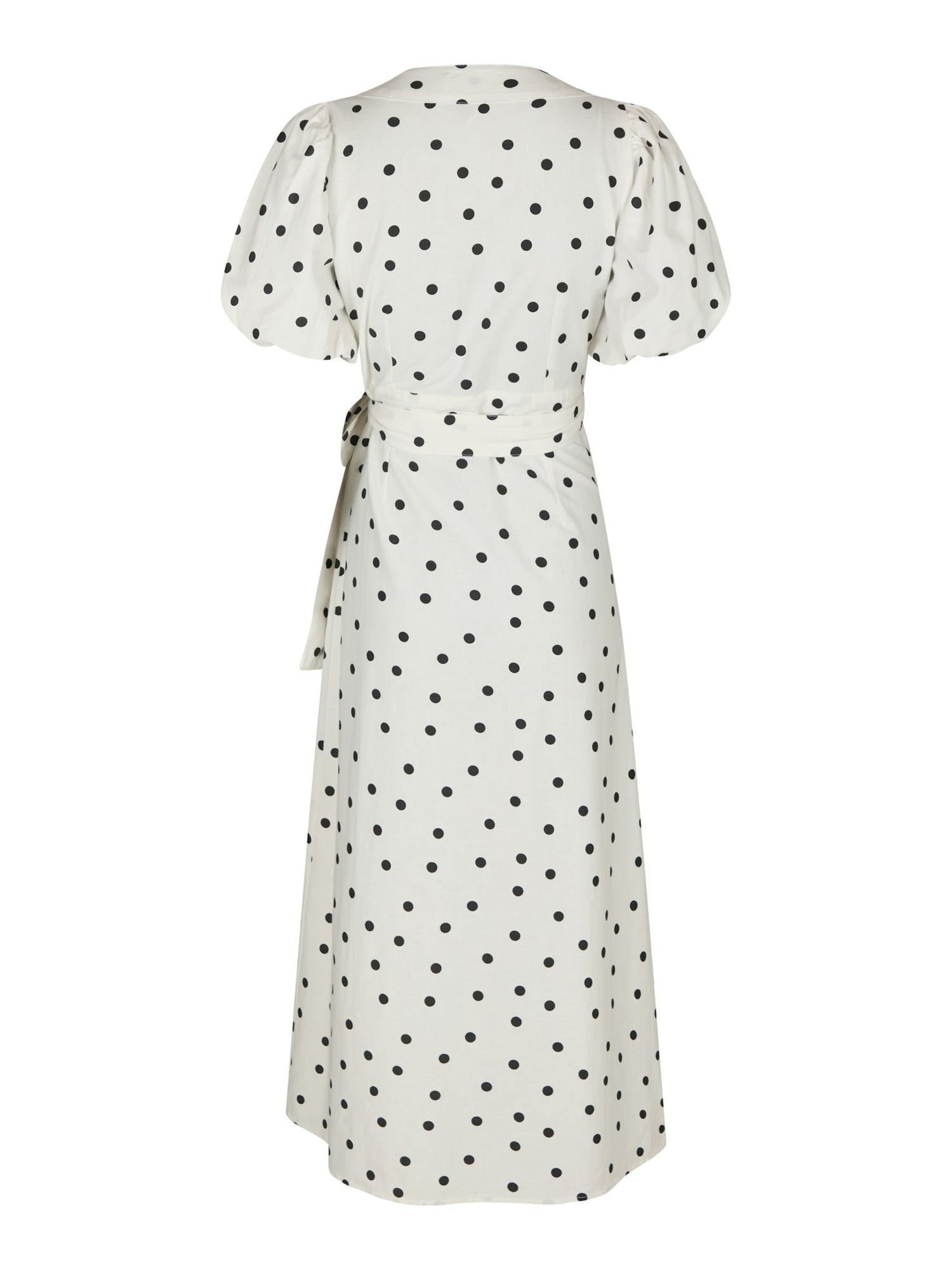 Clarine Linen Dot Dress - White