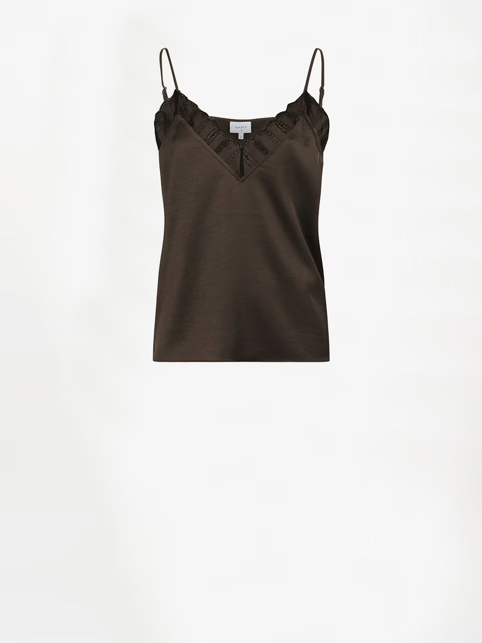 Dante6-Ipso plain lace camisole - Espresso Brown