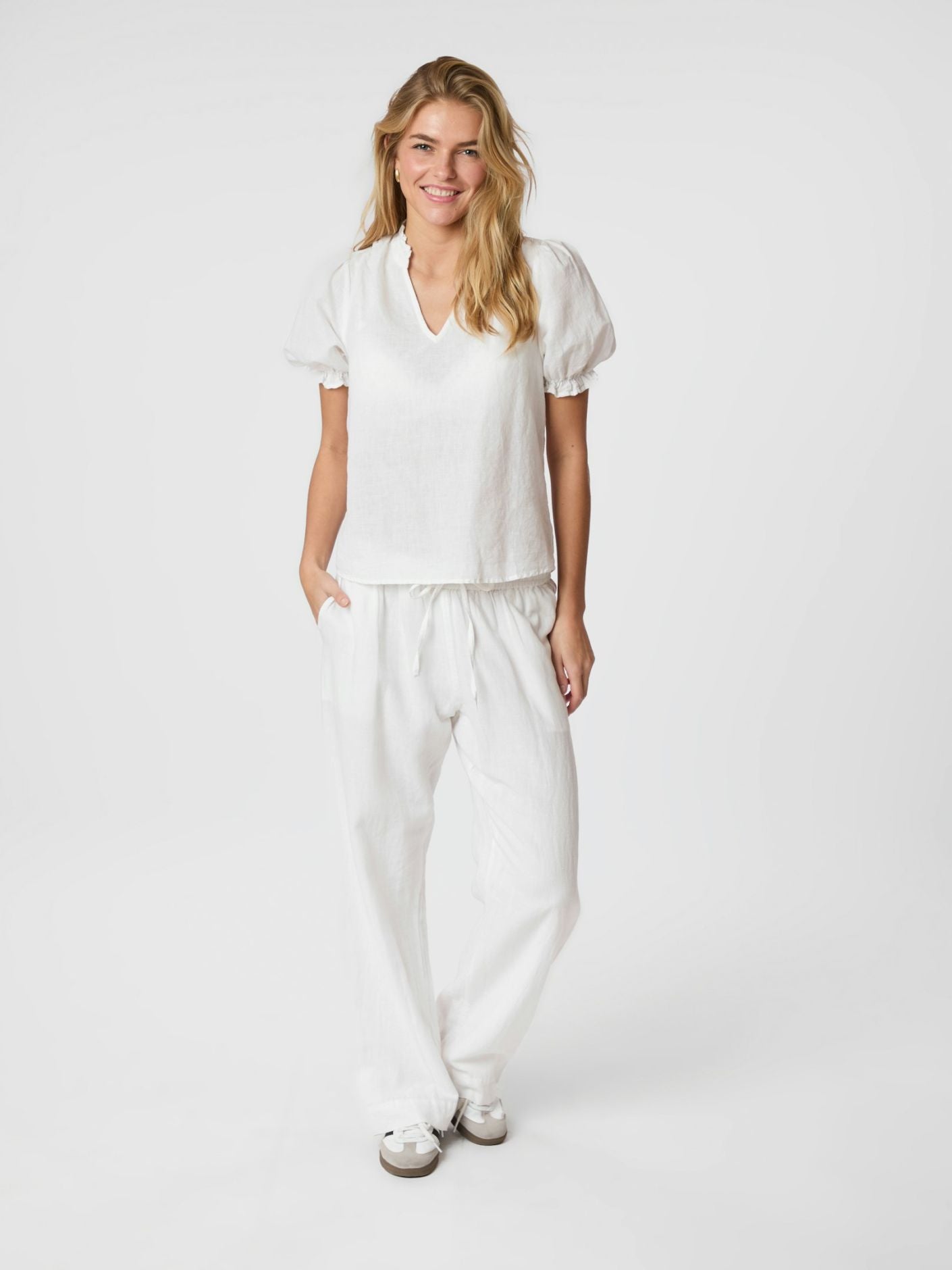 Sonar Linen Pants - White
