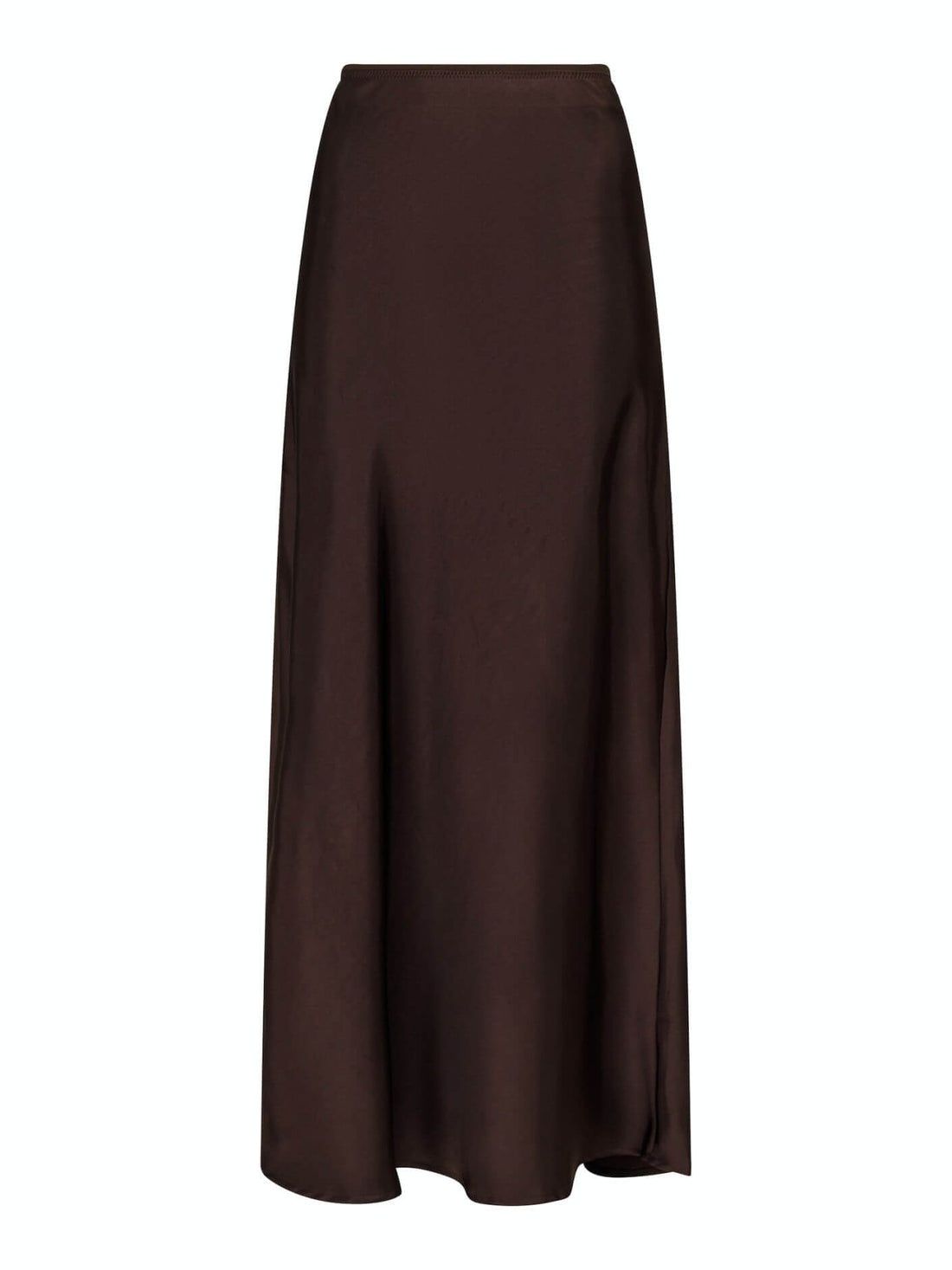 Vicky heavy sateen skirt - Dark Brown