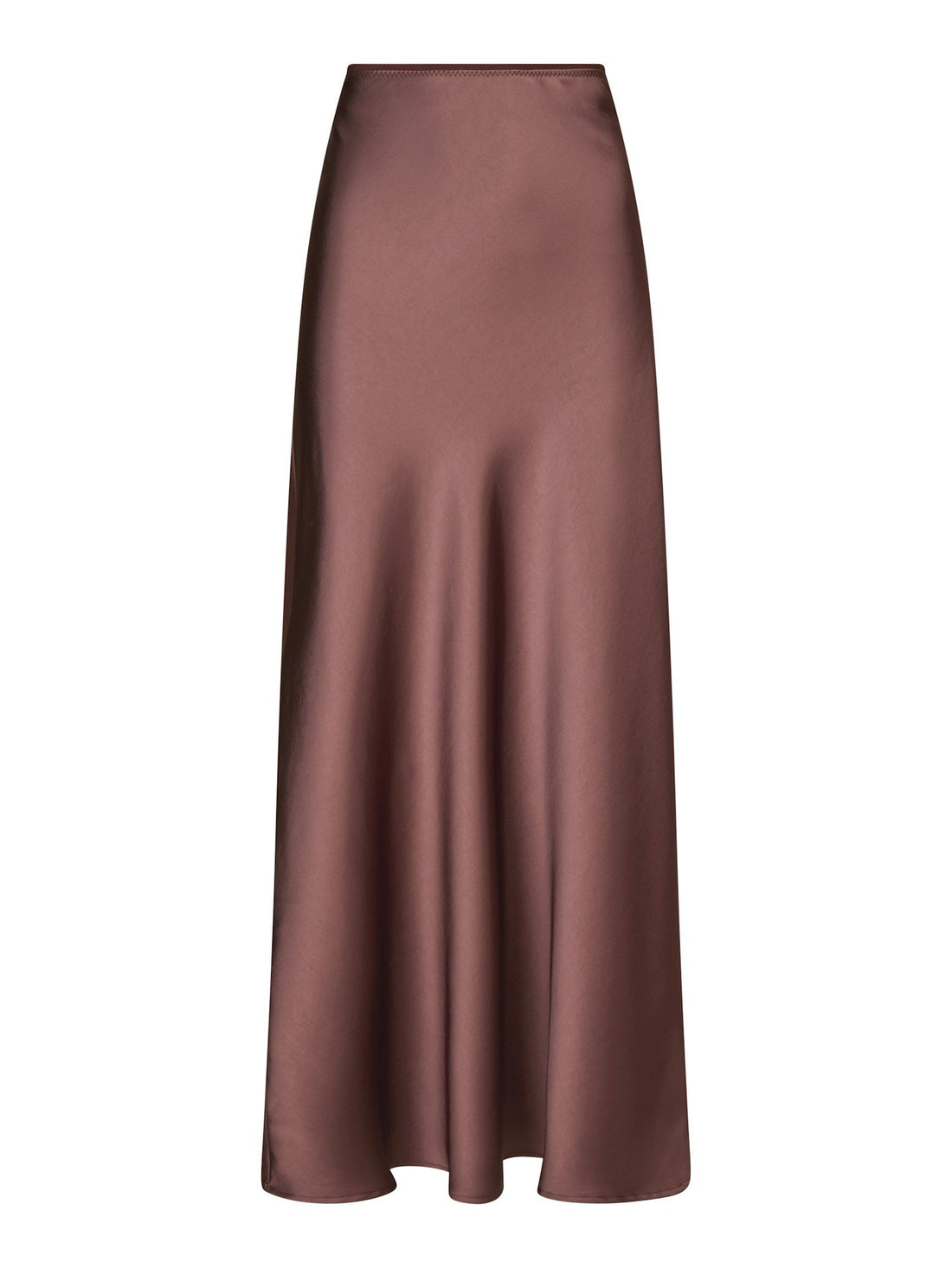 Vicky Heavy Sateen Skirt - Dark Rose