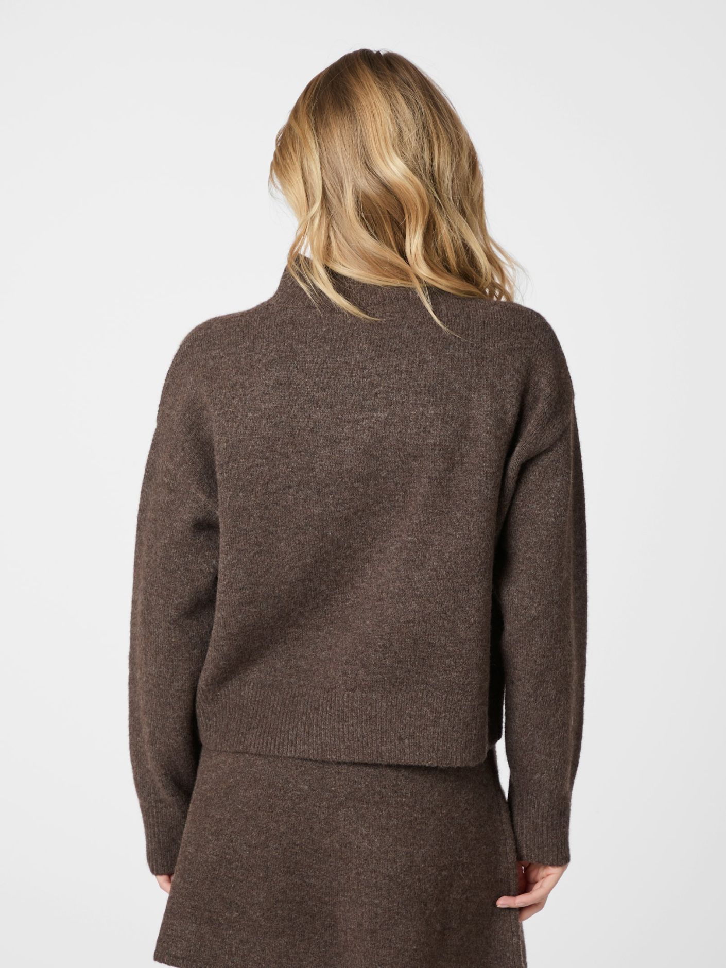 Paulina Knit Blouse - Brown Melange