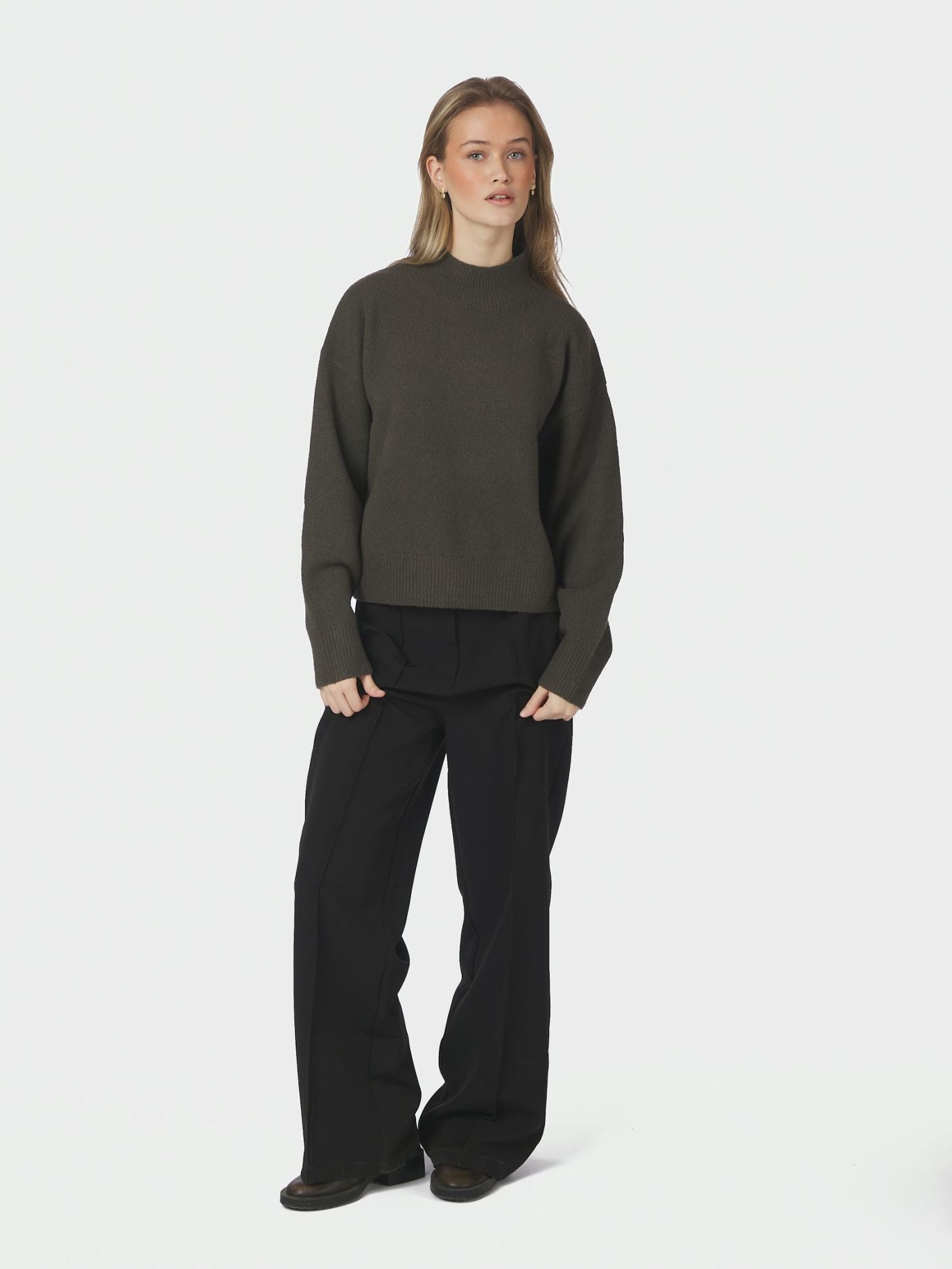 Paulina Knit Blouse - Moss Green