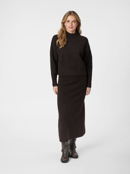 Paulina Knit Blouse - Dark Brown
