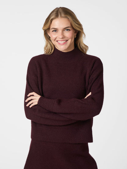 Paulina Knit Blouse - Wine