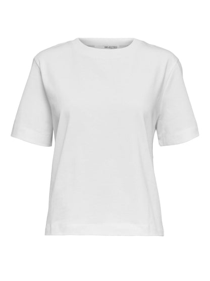 SLFEssential ss boxy - Bright White