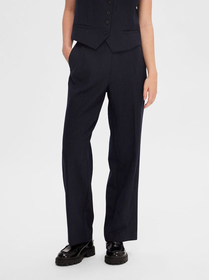 SLFRita-Reja MW wide pant dark sap
