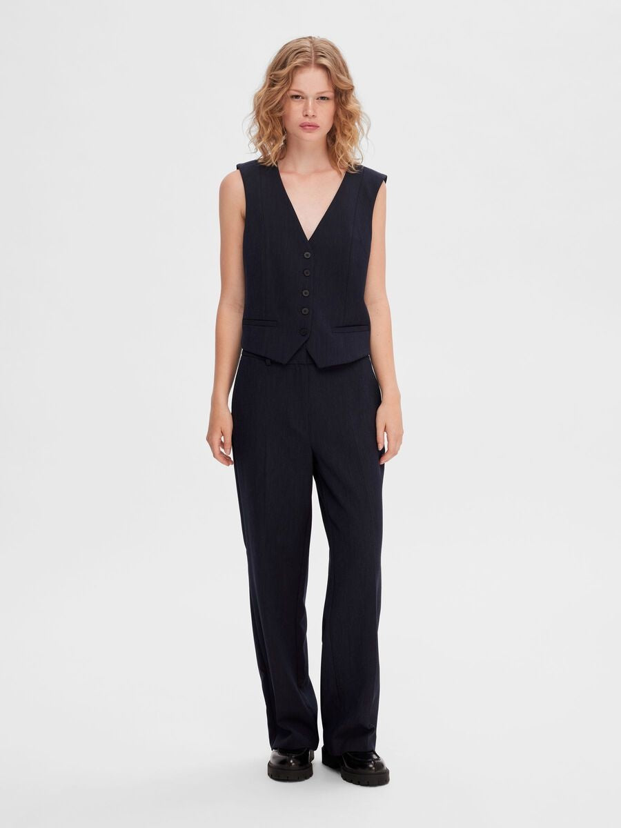 SLFRita-Reja MW wide pant dark sap