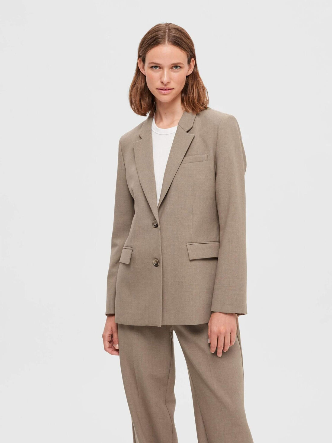 SLFRITA classic blazer - camel mel.