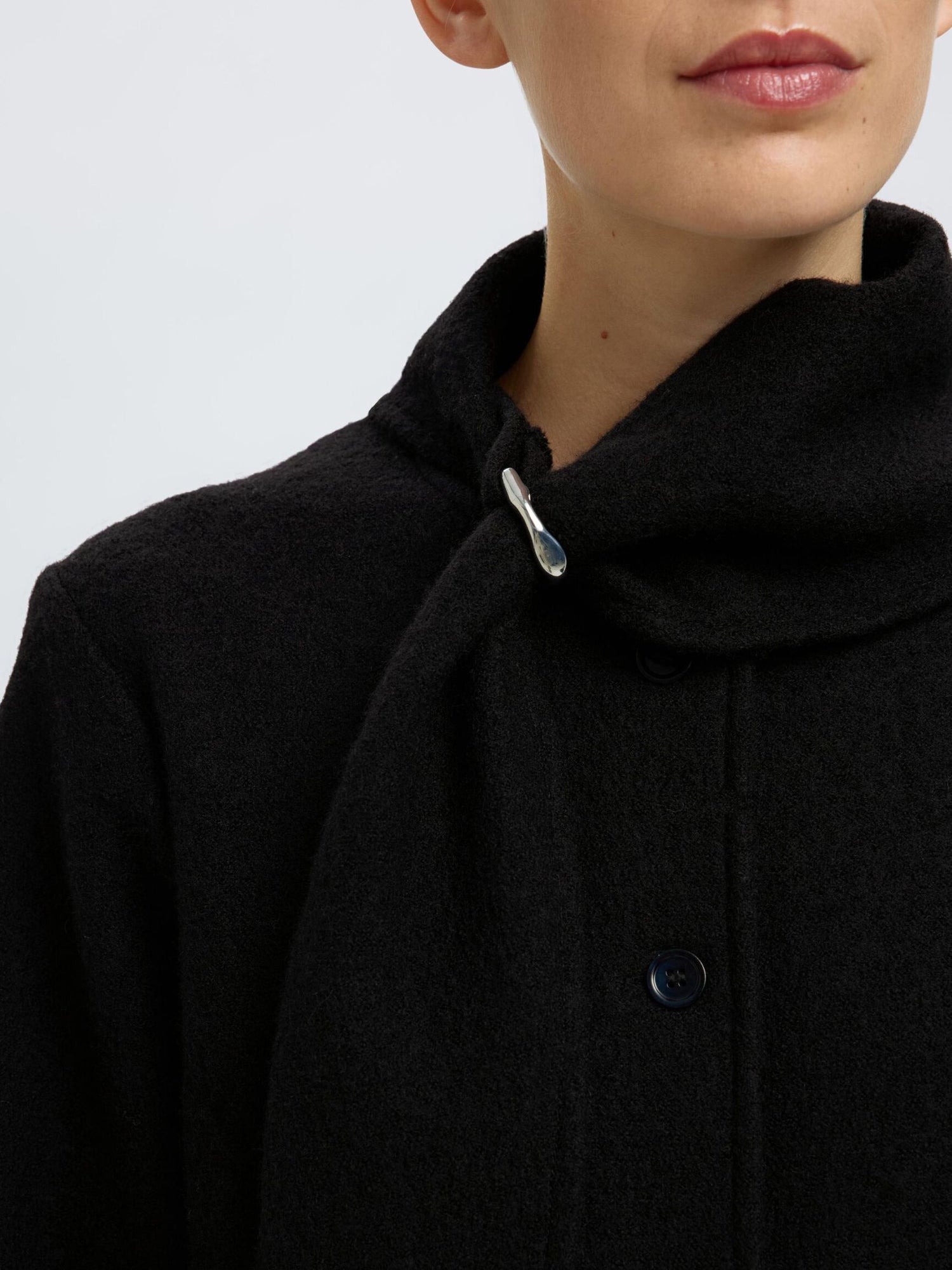 SlfDarla LS knit jacket - Black