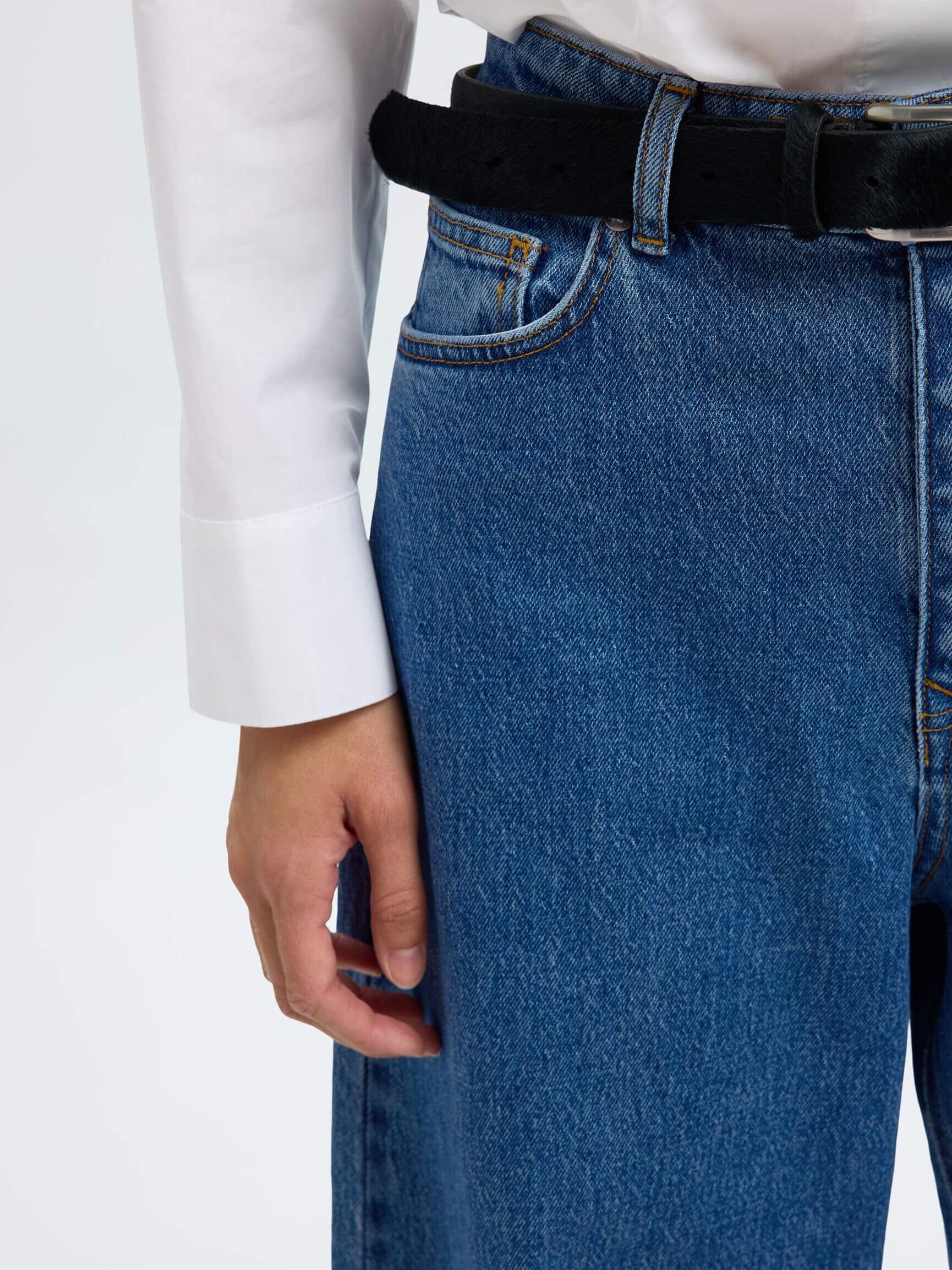 SLFloose Barrel Ane-Kori MW Jeans - Medium Blue Denim