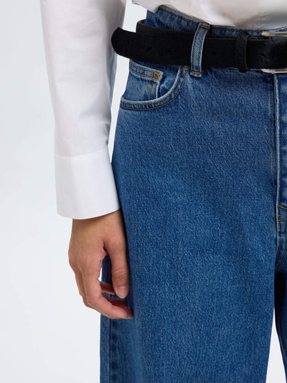SLFloose Barrel Ane-Kori MW Jeans - Medium Blue Denim
