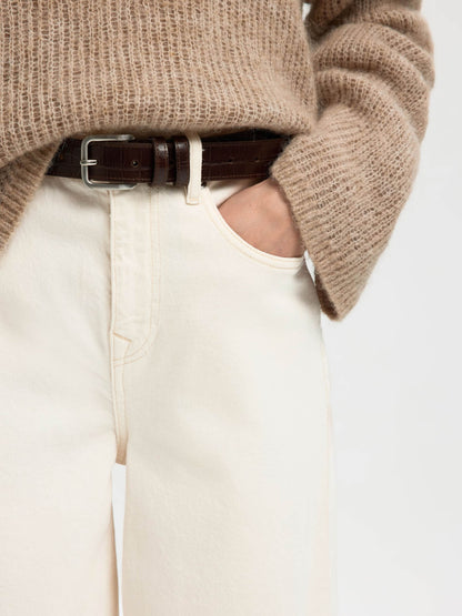 SLFbarrel Ebba HW Jeans - Egret