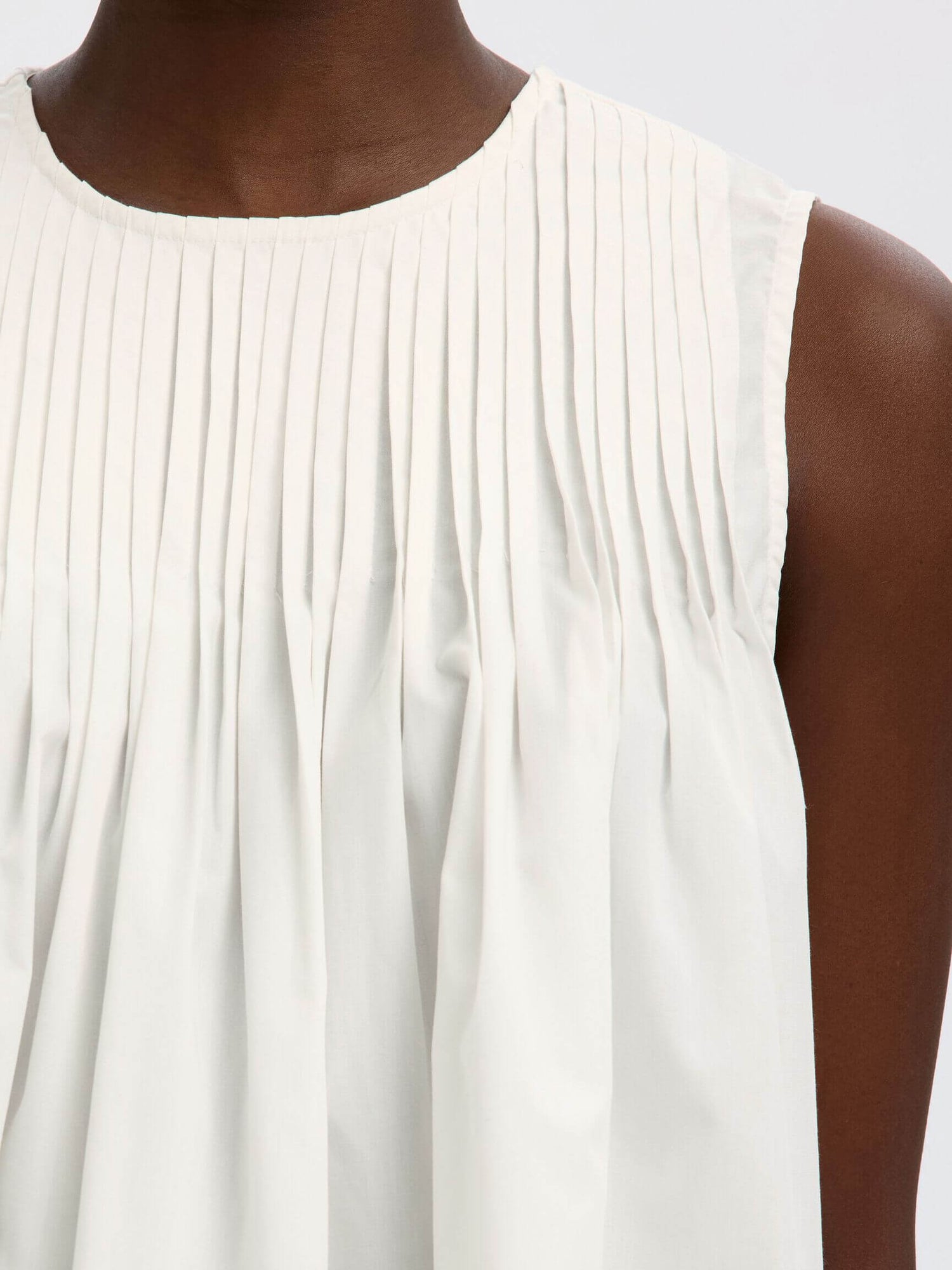SLFsophia SL Pleated Top - Snow White