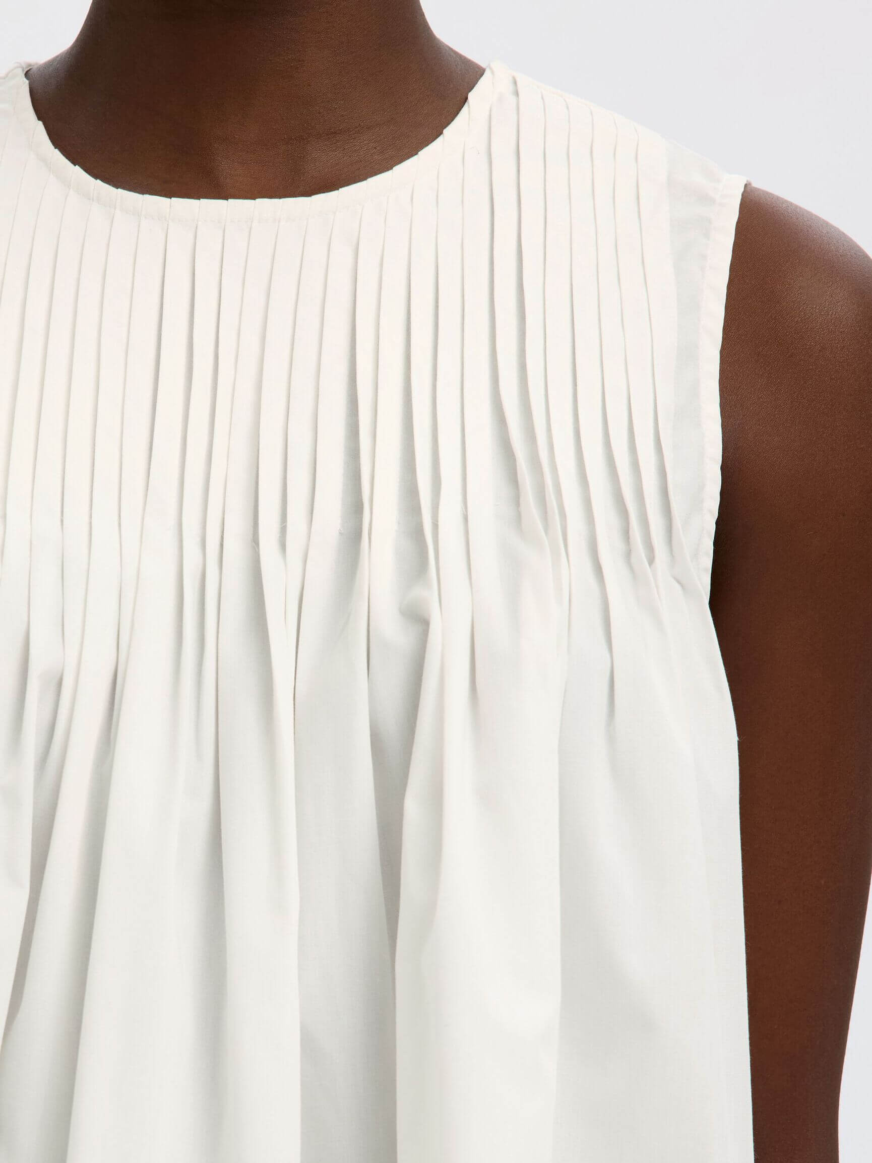 SLFsophia SL Pleated Top - Snow White