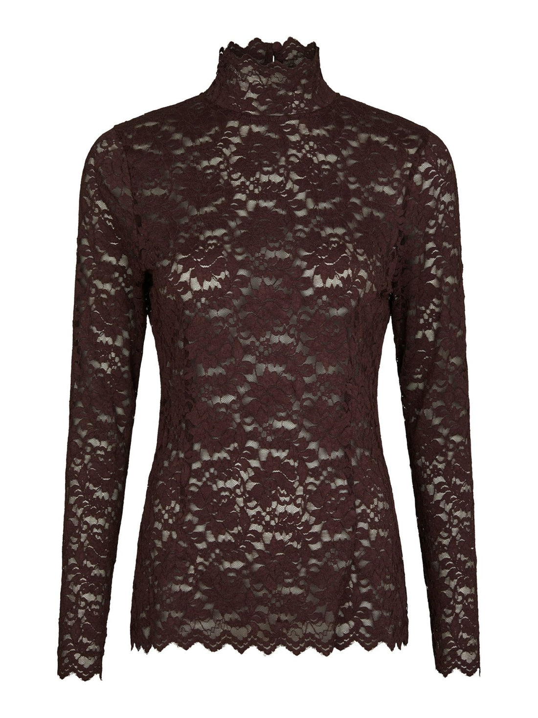 Liza Laceflower Blouse - Burgundy